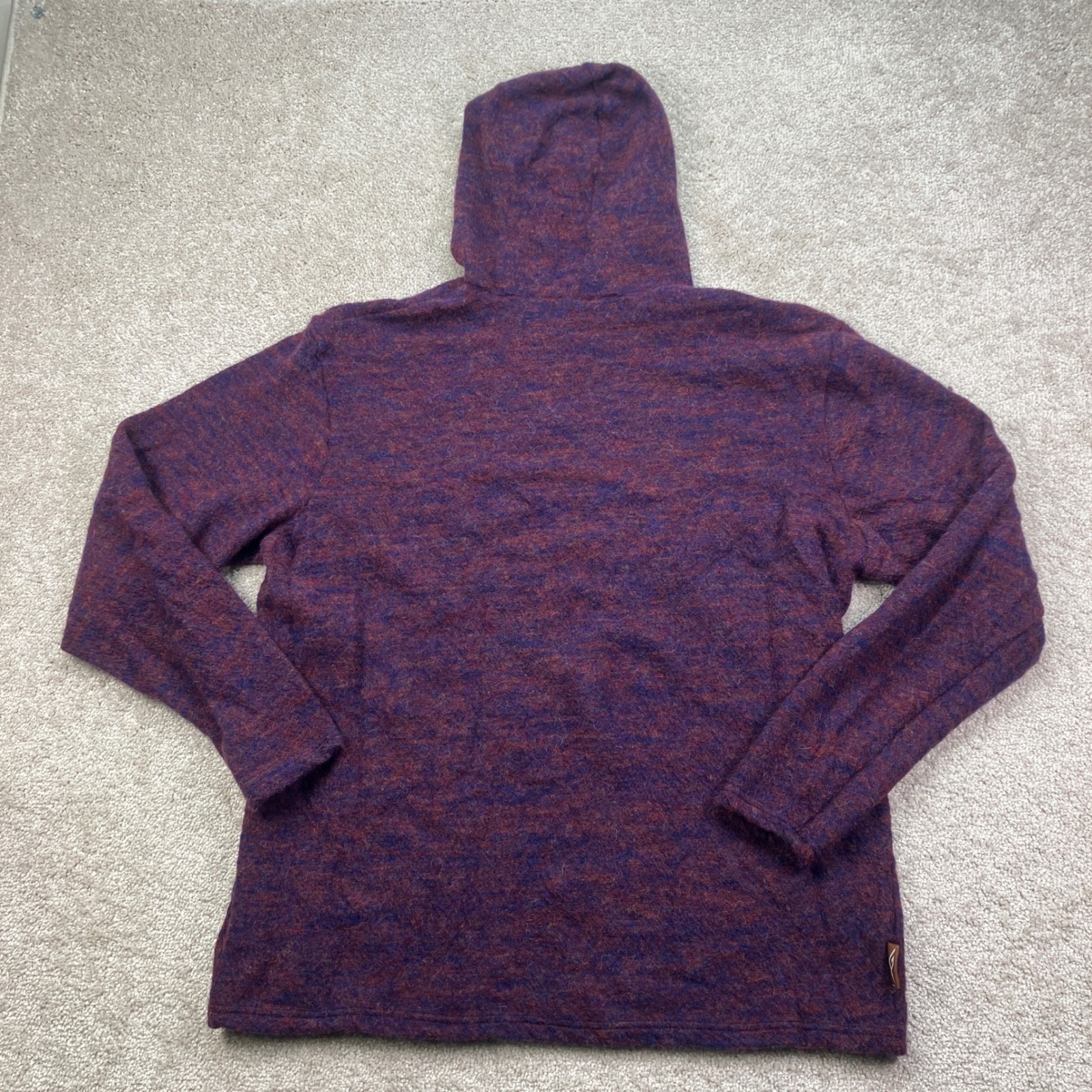 Appalachian Gear Company Men Xl Hoodie Purple 100% Alpaca Wool All-Paca Layer — image 2 of 6